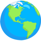🌎 «Globe Showing Americas» Emoji para Facebook / Messenger - Versión de la aplicación Messenger