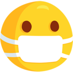 😷 «Face With Medical Mask» Emoji para Facebook / Messenger - Versión de la aplicación Messenger