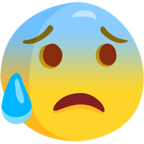 😰 Facebook / Messenger «Face With Open Mouth & Cold Sweat» Emoji - Version de l'application Messenger