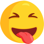 😝 Смайлик Facebook / Messenger «Face With Stuck-Out Tongue & Closed Eyes» - В Messenger'е
