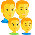 👨‍👨‍👦‍👦 «Family: Man, Man, Boy, Boy» Emoji para Facebook / Messenger - Versión de la aplicación Messenger