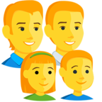 👨‍👨‍👧‍👦 Facebook / Messenger «Family: Man, Man, Girl, Boy» Emoji - Messenger-Anwendungs version