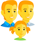 👨‍👨‍👧 «Family: Man, Man, Girl» Emoji para Facebook / Messenger - Versión de la aplicación Messenger