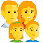 👨‍👩‍👧‍👦 «Family: Man, Woman, Girl, Boy» Emoji para Facebook / Messenger - Versión de la aplicación Messenger