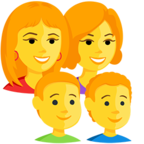 👩‍👩‍👦‍👦 «Family: Woman, Woman, Boy, Boy» Emoji para Facebook / Messenger - Versión de la aplicación Messenger