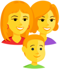 👩‍👩‍👦 Facebook / Messenger «Family: Woman, Woman, Boy» Emoji - Messenger Application version