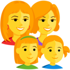 👩‍👩‍👧‍👧 «Family: Woman, Woman, Girl, Girl» Emoji para Facebook / Messenger - Versión de la aplicación Messenger