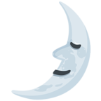 🌛 Смайлик Facebook / Messenger «First Quarter Moon With Face» - В Messenger'е