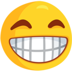 😁 «Grinning Face With Smiling Eyes» Emoji para Facebook / Messenger - Versión de la aplicación Messenger