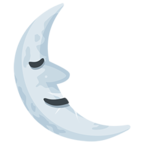 🌜 «Last Quarter Moon With Face» Emoji para Facebook / Messenger - Versión de la aplicación Messenger