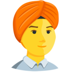 👳 Facebook / Messenger «Person Wearing Turban» Emoji - Messenger Application version