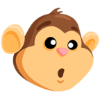🐵 Смайлик Facebook / Messenger «Monkey Face» - В Messenger'е