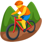 🚵 Facebook / Messenger «Person Mountain Biking» Emoji - Messenger-Anwendungs version