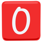 🅾 Facebook / Messenger «O Button (blood Type)» Emoji - Version de l'application Messenger