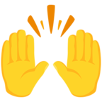 🙌 «Raising Hands» Emoji para Facebook / Messenger - Versión de la aplicación Messenger