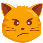 😾 «Pouting Cat Face» Emoji para Facebook / Messenger - Versión de la aplicación Messenger