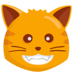 😺 Смайлик Facebook / Messenger «Smiling Cat Face With Open Mouth» - В Messenger'е