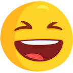 😆 «Smiling Face With Open Mouth & Closed Eyes» Emoji para Facebook / Messenger - Versión de la aplicación Messenger