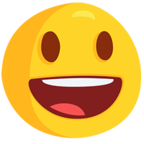😃 «Smiling Face With Open Mouth» Emoji para Facebook / Messenger - Versión de la aplicación Messenger