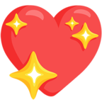 💖 «Sparkling Heart» Emoji para Facebook / Messenger - Versión de la aplicación Messenger