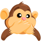 🙊 Смайлик Facebook / Messenger «Speak-No-Evil Monkey» - В Messenger'е