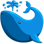 🐳 Смайлик Facebook / Messenger «Spouting Whale» - В Messenger'е