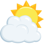 ⛅ «Sun Behind Cloud» Emoji para Facebook / Messenger - Versión de la aplicación Messenger