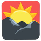 🌄 Facebook / Messenger «Sunrise Over Mountains» Emoji - Messenger-Anwendungs version