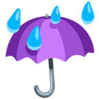 ☔ Facebook / Messenger «Umbrella With Rain Drops» Emoji - Version de l'application Messenger