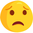 😟 «Worried Face» Emoji para Facebook / Messenger - Versión de la aplicación Messenger