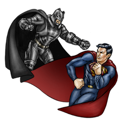 Facebook Batman V Superman Sticker #10
