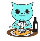 Sticker de Facebook Gato azul #16