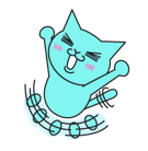 Sticker de Facebook Gato azul #19