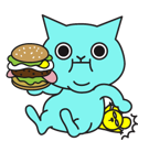 Facebook Blue Cat Sticker #22