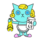 Facebook sticker Blue Cat #24