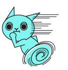 Facebook sticker Blue Cat #25