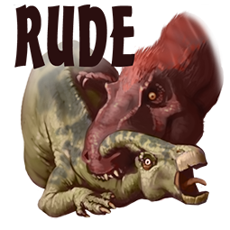 Dinosaurios malhumorados Facebook sticker #8