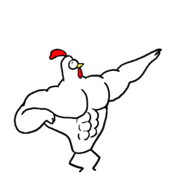 Facebook sticker Fiery Chicken Bro #10
