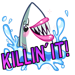 Sticker de Facebook Tiburones con glamour #5