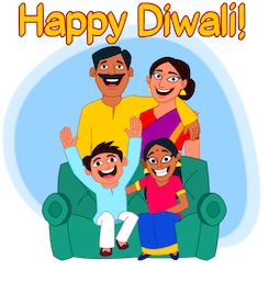Sticker de Facebook ¡Feliz Diwali! #1