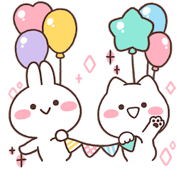 Sticker de Facebook Happy Mimi y Neko #3