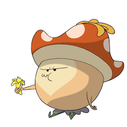 Facebook sticker Little Mushroom und Chubby Wolf #16