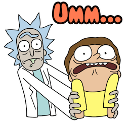 Facebook Rick and Morty Sticker #2