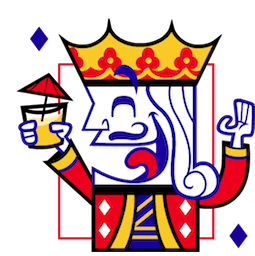 Facebook sticker Royal Flush #16
