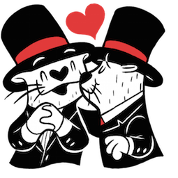 Facebook sticker Otter in Love #5