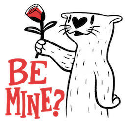 Facebook sticker Otter in Love #7