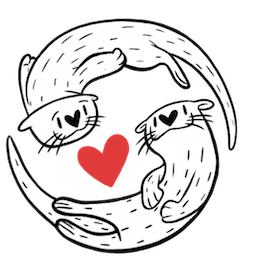 Facebook sticker Otter in Love #17