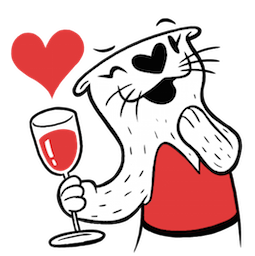 Facebook sticker Otter in Love #19