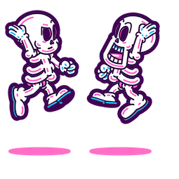 Esqueletos en acción Facebook sticker #5