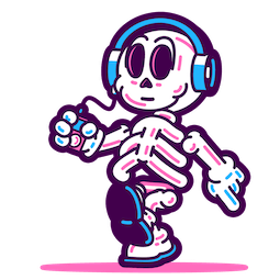 Sticker de Facebook Esqueletos en acción #12